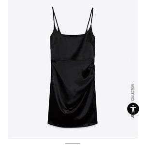 ZARA SATIN EFFECT MINI DRESS NWOT